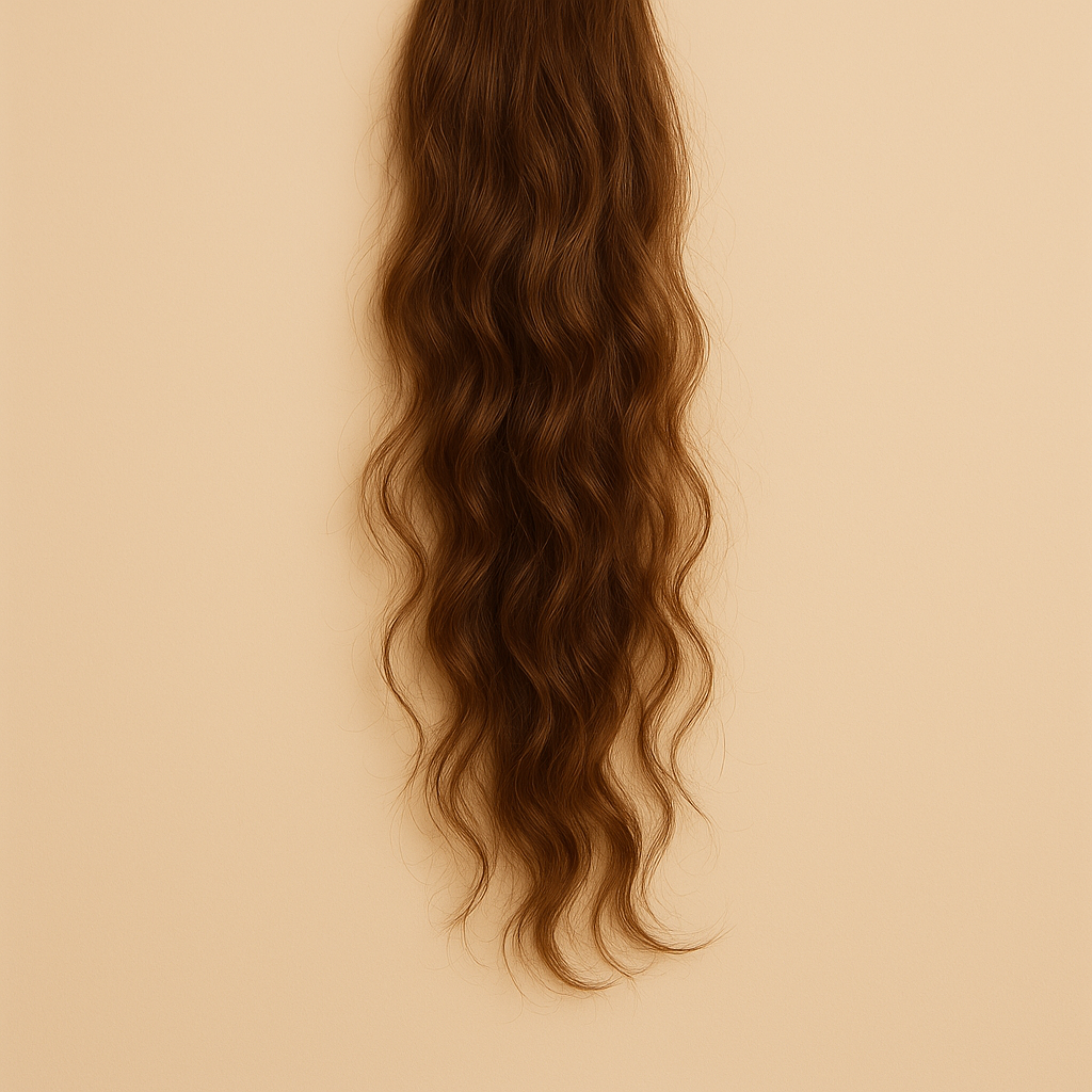Mechon de pelo ondulado, antes de pasar el cepillo